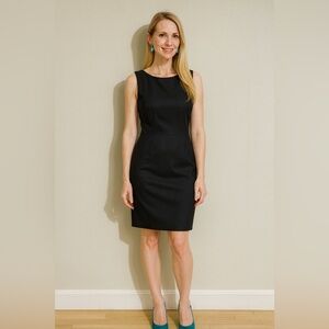 AB Studios Black Sleeveless Sheath Dress Size 10 Work Wedding Cocktail